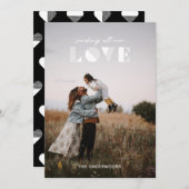 Invitation Geo Love Overlay Valentine's Day Card - Blanc (Devant / Derrière)