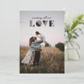 Invitation Geo Love Overlay Valentine's Day Card - Noir (Debout devant)