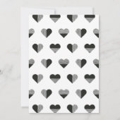 Invitation Geo Love Overlay Valentine's Day Card - Noir (Dos)