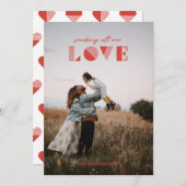 Invitation Geo Love Overlay Valentine's Day Card - Rouge (Devant / Derrière)