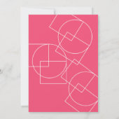 Invitation Géo rose moderne frais (Dos)