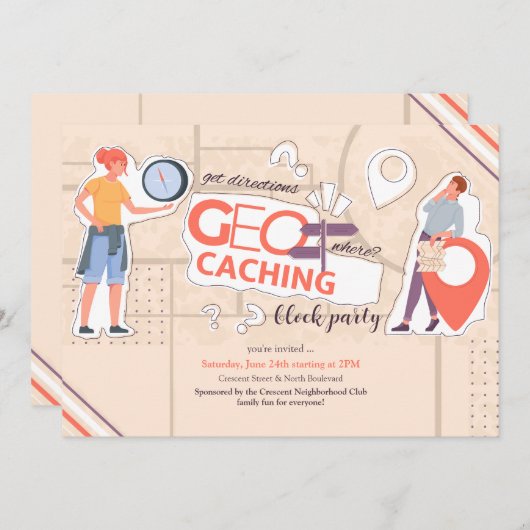 Invitation géocaching (Devant / Derrière)