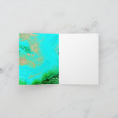 Invitation Géode Agate Turquoise Bleu Vert Parties scintillan (Intérieur)