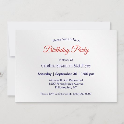 Invitation Geode Blue Gilded Birthday (Dos)