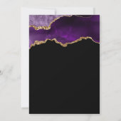 Invitation Géode d'agate dorée violette pour anniversaire tou (Dos)