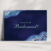 Invitation Géode d'agate sarcelle violette Veux-tu être ma de