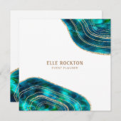 Invitation Géode d'âge Cristaux cosmiques Parties scintillant (Devant / Derrière)