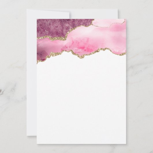 Invitation Géode d'âge en or rose Chaque année Anniversaire (Dos)