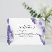 Invitation Géode d'aquarelle Améthyste moderne BarefootBride™ (Debout devant)