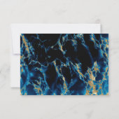 Invitation Géode d'aquarelle Blue Sapphire BarefootBride™ (Dos)