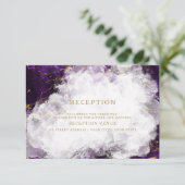 Invitation Géode de cristal d'améthyste élégant (Debout devant)