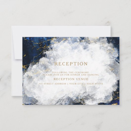 Invitation Géode de cristal de Lapis Lazuli élégant (Devant)