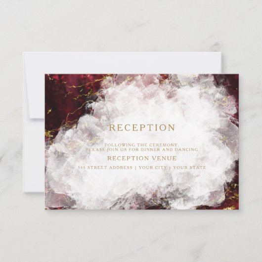 Invitation Géode de cristal de rubis époustouflant (Devant)