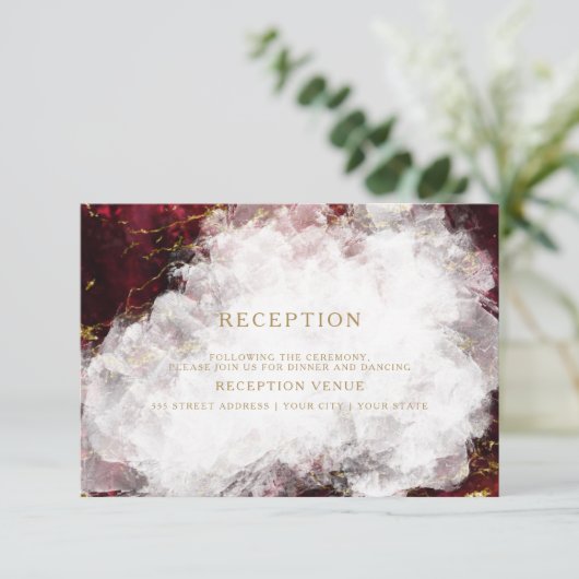 Invitation Géode de cristal de rubis époustouflant (Debout devant)