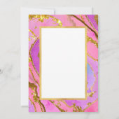 Invitation Géode rose et or | Étoile de David Bat mitzvah (Dos)