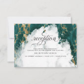 Invitation Géode Turquoise fumée BarefootBride™ (Devant)
