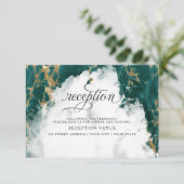 Invitation Géode Turquoise fumée BarefootBride™ (Debout devant)