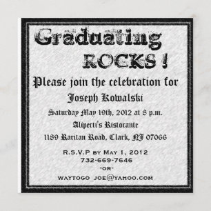Invitation Géologue de graduation