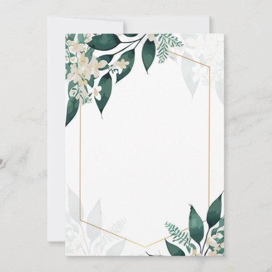 Invitation Geometric and Flowers (Devant)