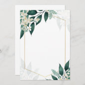 Invitation Geometric and Flowers (Devant / Derrière)