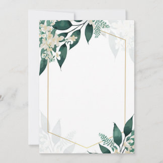 Invitation Geometric and Flowers