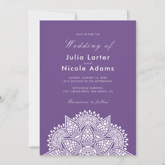 Invitation Geometric Glittering Metallic Luxury Wedding (Devant)