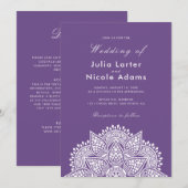 Invitation Geometric Glittering Metallic Luxury Wedding (Devant / Derrière)