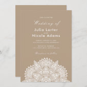 Invitation Geometric Glittering Metallic Luxury Wedding (Devant / Derrière)