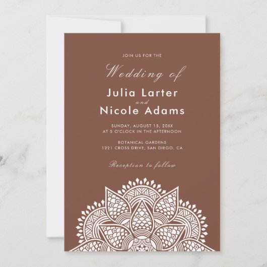 Invitation Geometric Glittering Metallic Luxury Wedding (Devant)