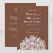 Invitation Geometric Glittering Metallic Luxury Wedding (Devant / Derrière)