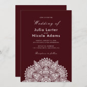 Invitation Geometric Glittering Metallic Luxury Wedding (Devant / Derrière)