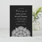 Invitation Geometric Glittering Metallic Luxury Wedding (Debout devant)