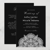 Invitation Geometric Glittering Metallic Luxury Wedding (Devant / Derrière)