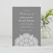 Invitation Geometric Glittering Metallic Luxury Wedding (Debout devant)