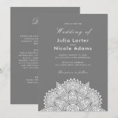 Invitation Geometric Glittering Metallic Luxury Wedding (Devant / Derrière)