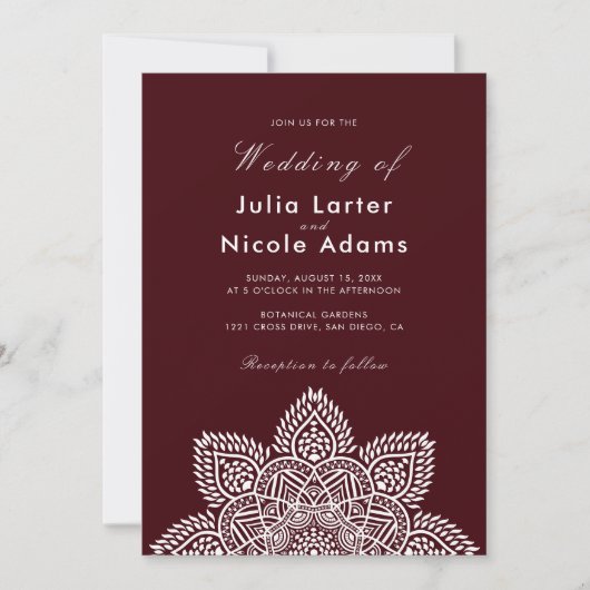 Invitation Geometric Glittering Metallic Luxury Wedding Invit (Devant)