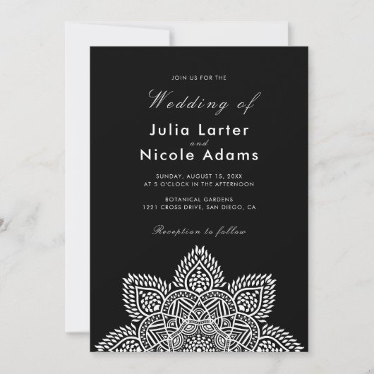 Invitation Geometric Glittering Metallic Luxury Wedding Invit (Devant)