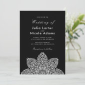Invitation Geometric Glittering Metallic Luxury Wedding Invit (Debout devant)