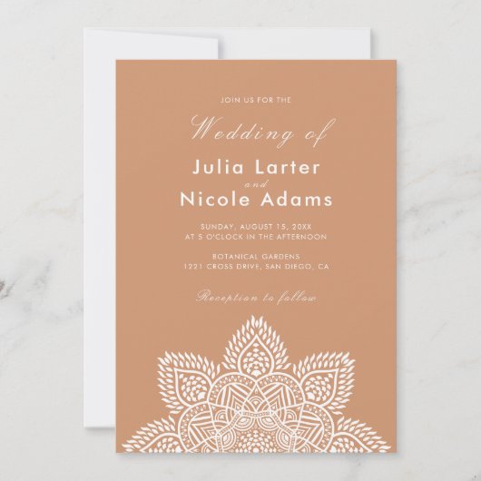 Invitation Geometric Glittering Metallic Luxury Wedding Invit (Devant)