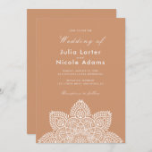 Invitation Geometric Glittering Metallic Luxury Wedding Invit (Devant / Derrière)