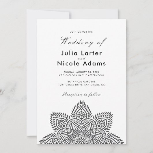 Invitation Geometric Glittering Metallic Luxury Wedding Invit (Devant)