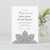 Invitation Geometric Glittering Metallic Luxury Wedding Invit (Debout devant)