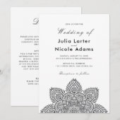 Invitation Geometric Glittering Metallic Luxury Wedding Invit (Devant / Derrière)