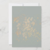 Invitation Geometric Gold Eucalyptus Verdure Enterrement de V (Dos)