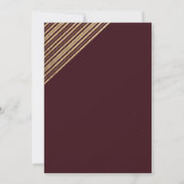 Invitation Geometrical burgundy gold typo Save the Date (Dos)