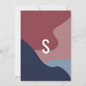 Invitation Géométrie en or bleu rose Abstrait moderne 16 (Dos)