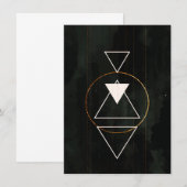 Invitation Géométrie sacrée Boho élégante Cercles Triangles O (Devant / Derrière)