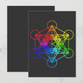 Invitation Géométrie sacrée Cube de Métatron Yoga Zen (Devant / Derrière)