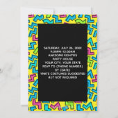 Invitation Géométrique 1980s 80s 40e fête d'anniversaire de l (Dos)