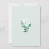 Invitation Géométrique Blanc Calla Lily 25e anniversaire (Dos)